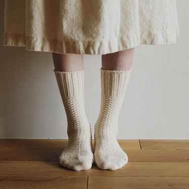 Wool Socks - Boot Ivory