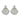 White Shimmer Beaded Shell Earrings