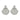 White Shimmer Beaded Shell Earrings