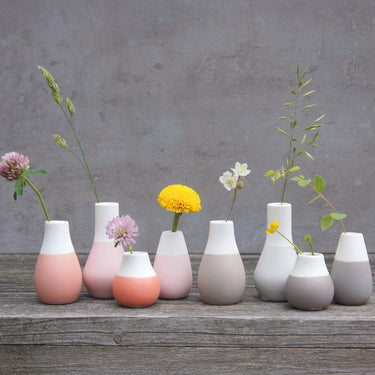 Set of 4 Mini Vases - Grey