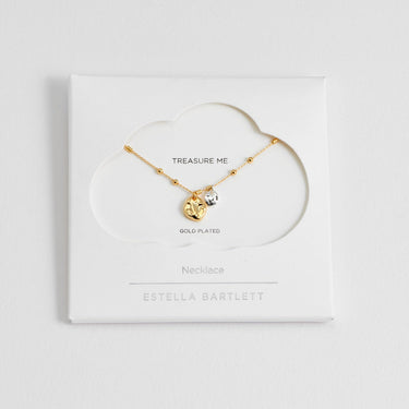 Triple Beaded Chain and Molton Pebbles Necklace