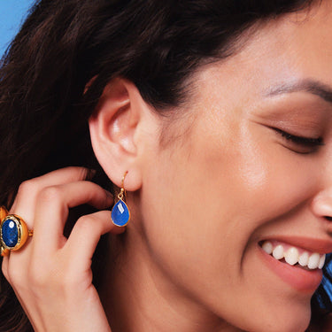 Ava Earrings - Blue Jade