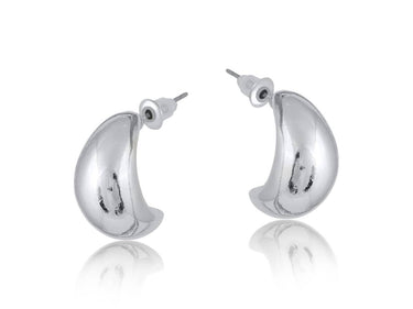Rose Organic Shape Petal Earrings - Gold
