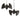 Hanging Bat Pendant - Black