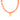 Pink Coral Chip & Starfish Necklace - Gold
