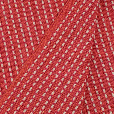 Throw - Stripe With Blocks Coral & Pink