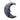 Hanging Moon - Folk Art Blue