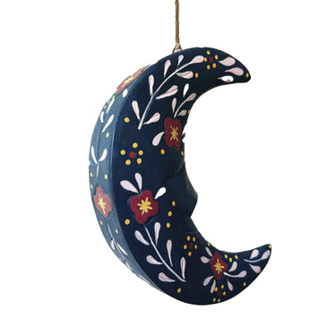 Hanging Moon - Folk Art Blue