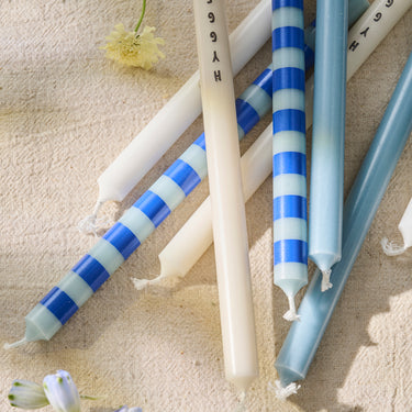 Taper Candle - Blue Stripes