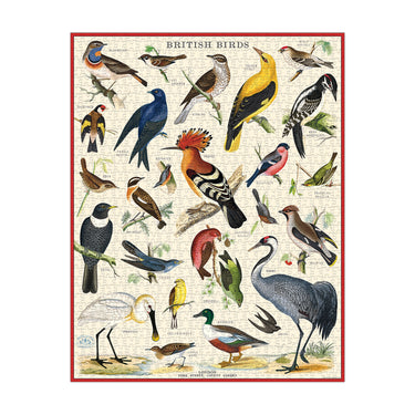 British Birds - 1,000 Piece Vintage Jigsaw Puzzle