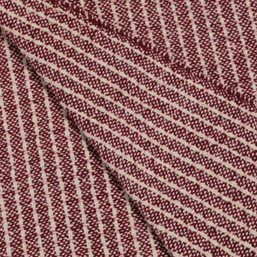 Throw - Stripe With Blocks Burgundy & Light Pink