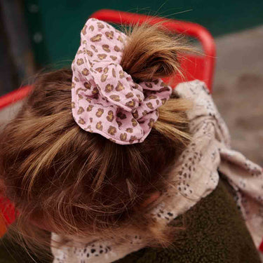 Scrunchie - Mini Leopard Candy Pink