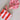 Marie Purse - Tomato & Candy Pink Stripes