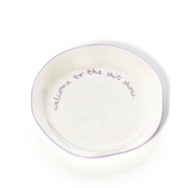 Slogan Plate - Purple - Welcome To The S**t Show