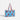 Small Quilted Boho Reversible Tote Bag - Blue Stipe With Lobster