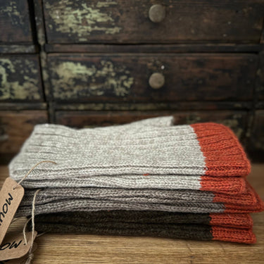 Ribbed Wool Rich Mitts - Mouse