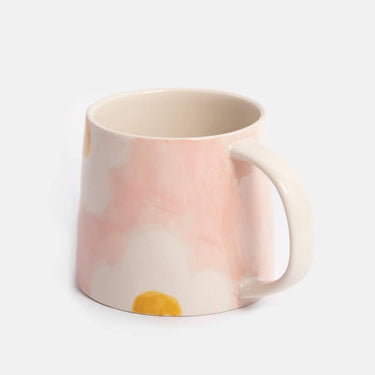 Large Mug - Pink & Mustard Flower