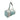 Quilted Duffle Bag - Aqua Blue & Cream