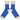 Cashmere Blend Slouch Socks - China Blue & Oatmeal