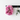 Bright Mirror Knitted Lambswool Snood - Bubblegum Pink and White