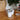 White Enamel Tumbler - Blue