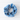 Bright Mirror Knitted Lambswool Snood - River Blue and White