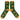 Men's Lambswool Ankle Socks - Dog - Green & Mustard