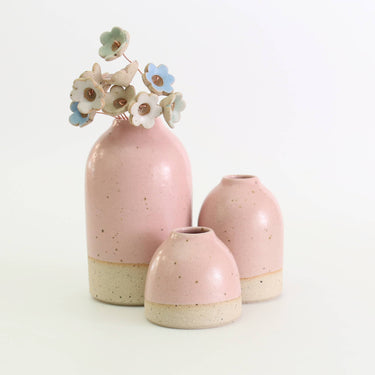 Small Ceramic Bud Vase - Pale Pink
