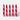 Hand Dipped Candle - Colourful Red & Pink Stripe Candy Cane