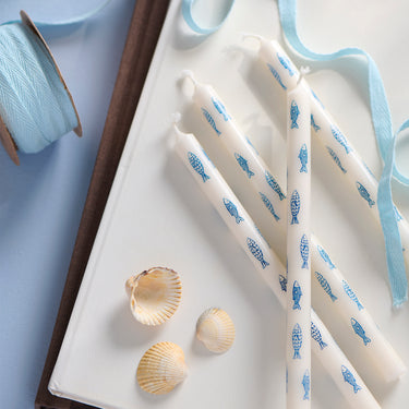 Taper Candle - Blue Fish
