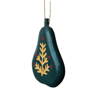 Hanging Pear - Folk Art Green