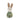 Easter Hanging Decoration Small Bunny With Flowers - Green