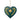 Hanging Heart - Folk Art Green
