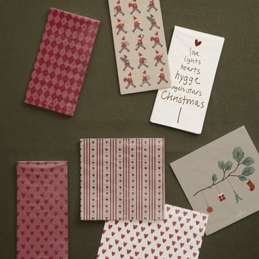 Paper Napkin - Harlequin With Hearts