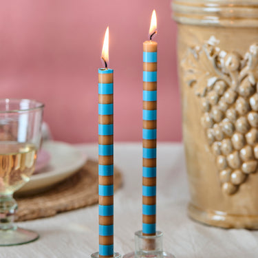Taper Candle - Honey & Dusty Blue