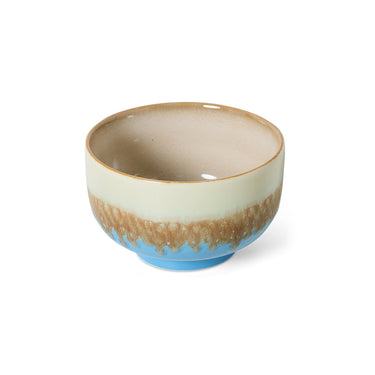 70's Ceramics Noodle Bowl - Azure