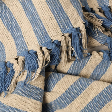 Throw - Light Royal & Nature Stripe
