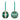 Lustre Ornament - White / Green