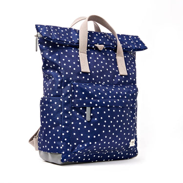 Canfield Sustainable Backpack - Navy Polka Dot