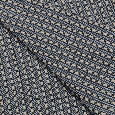 Throw - Stripe With Blocks Navy & Light Blue