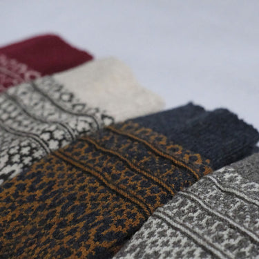 Wool Socks - Jacquard Navy