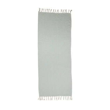 Picnic Blanket - Braid White & Green