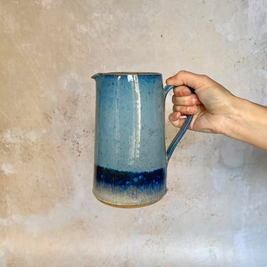 Ceramic Tall Jug - Sea Foam