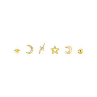 Celestial Stud Pack Ear Party - Gold