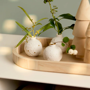 Set of 3 Mini Vases - Winter Bauble