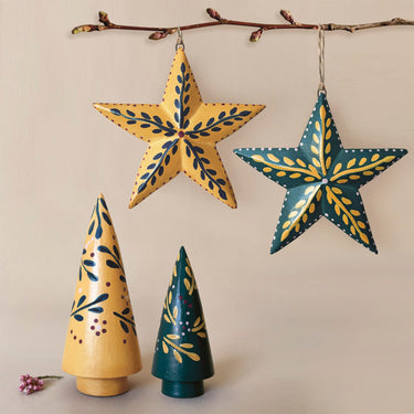 Wooden Tree - Folk Art Green