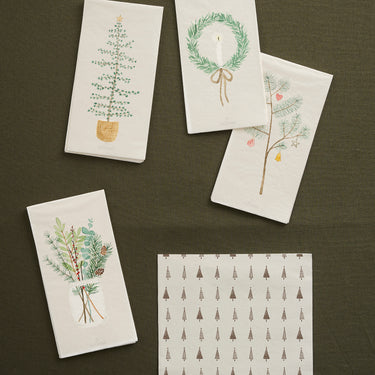 Paper Napkins - Wreath With Candle