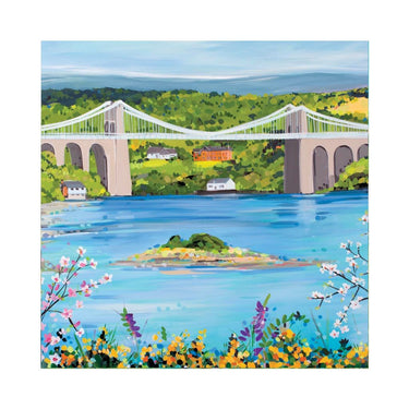 Menai Bridge in Spring Card